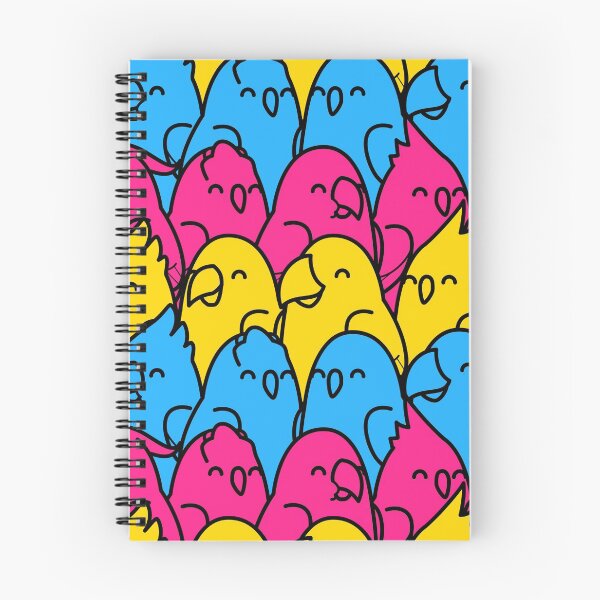 Item preview, Too Many Birds! Pansexual Pride Parrot Pattern designed and sold by MaddeMichael.