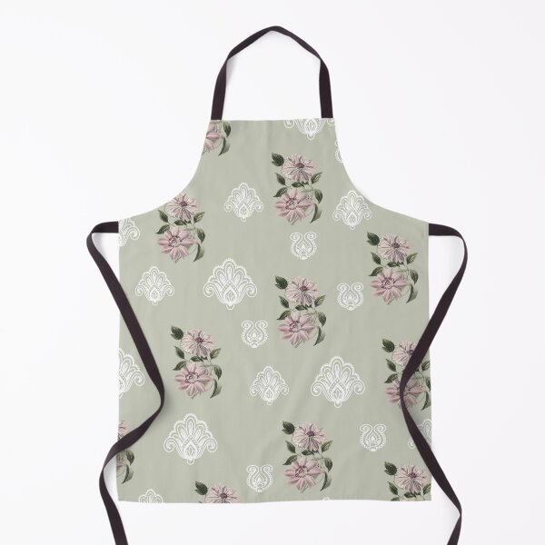 Item preview, Vintage Florals Clematis and Lace Design in Stone and Pale Pink designed and sold by OByD.