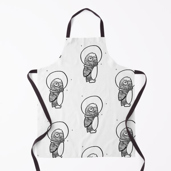Item preview, Astro Penguin Fish Mandala | Zentangle designed and sold by The Nerd Gift Source.