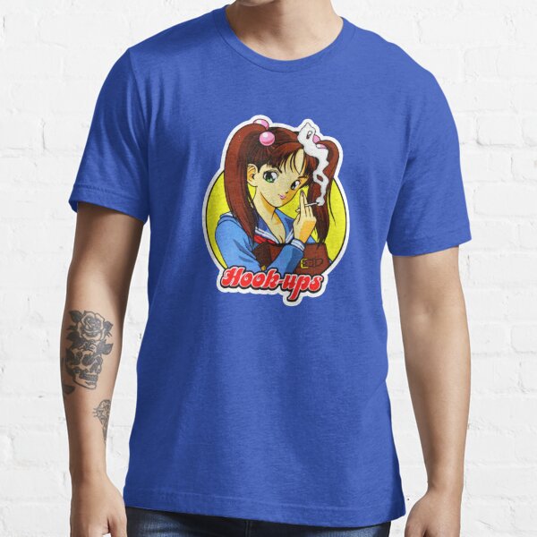 THE HOOKUPS ANIME GIRL SMOKING A JOINT  Essential T-Shirt for Sale by  CaliforniaCat