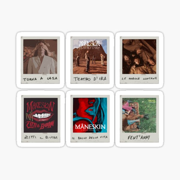 Maneskin Polaroid II Set Sticker