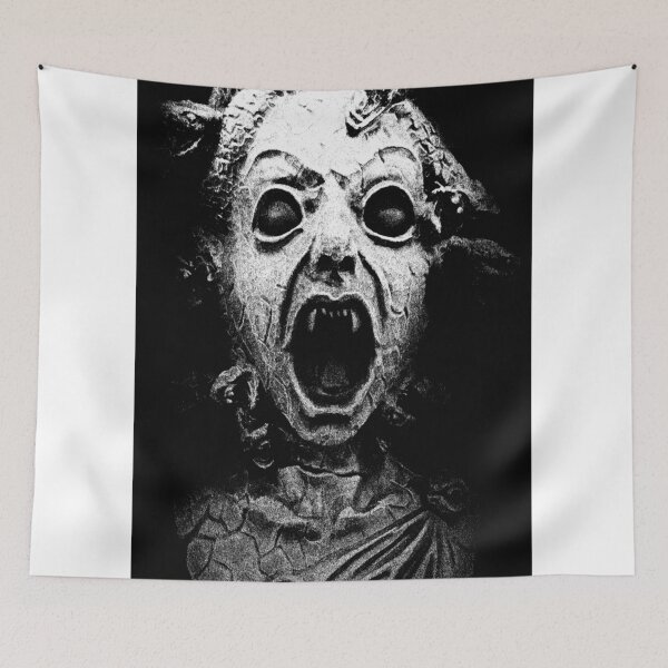 Item preview, Medusa the Stone Faced Snake - Black and White - designed and sold by Black-and-Red.