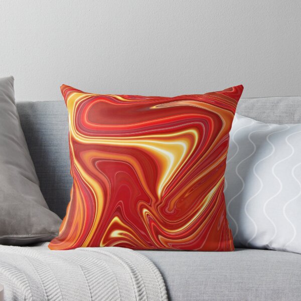 Hot Chili Marble Throw Pillow