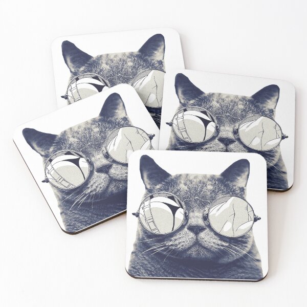 Item preview, funny cat wearing sunglasses, gift idea for cat lovers, cat with glasses designed and sold by Elonshop.