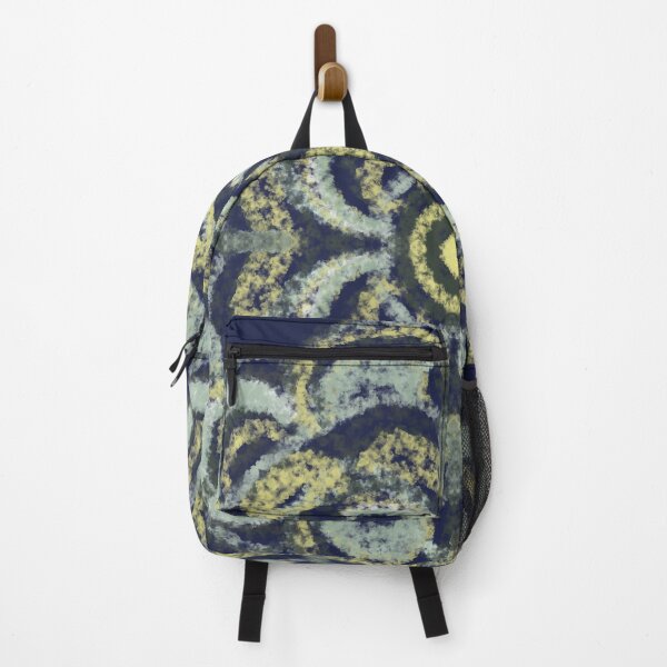 Item preview, Navy and lemon floral abstract pattern  designed and sold by Diane Hunter Art.