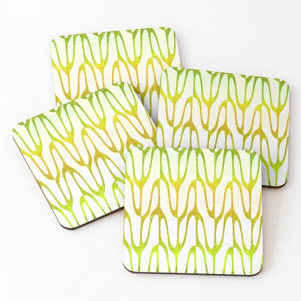 Item preview,  Sunny Ombre Retro Wave and Curves Pattern  designed and sold by TextileInstinct.