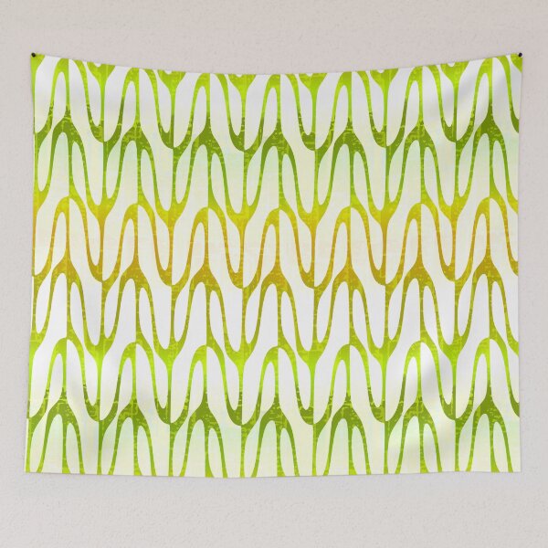 Item preview,  Sunny Ombre Retro Wave and Curves Pattern  designed and sold by TextileInstinct.