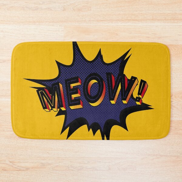 Item preview, Pop art MEOW! - Yellow designed and sold by SnarkyDoodles.