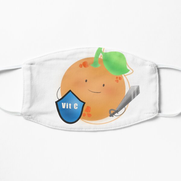 Orange knight always protecting by your side Flat Mask