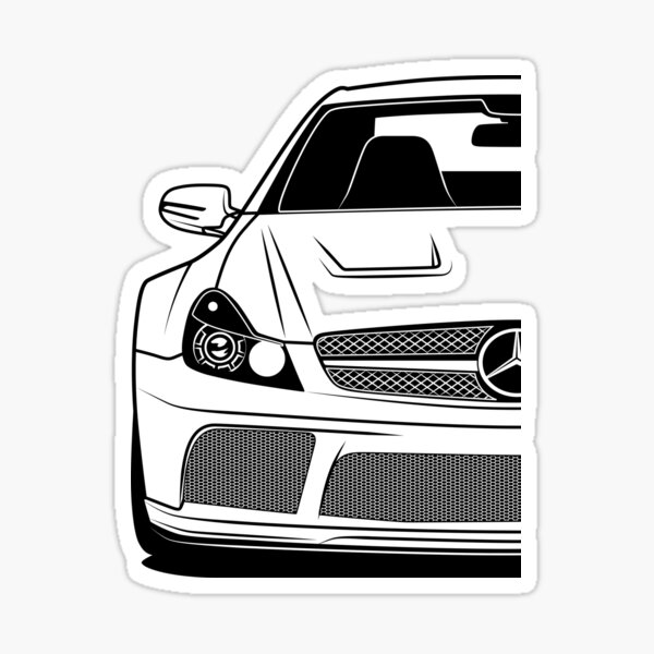 Mercedes Benz SL65 AMG Black Series Best Shirt Design Sticker for Sale by  CarWorld
