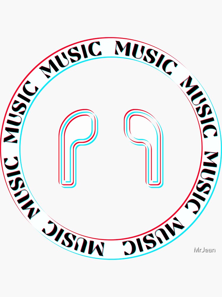 "Headphones Logo tiktok" Sticker for Sale by MrJean Redbubble