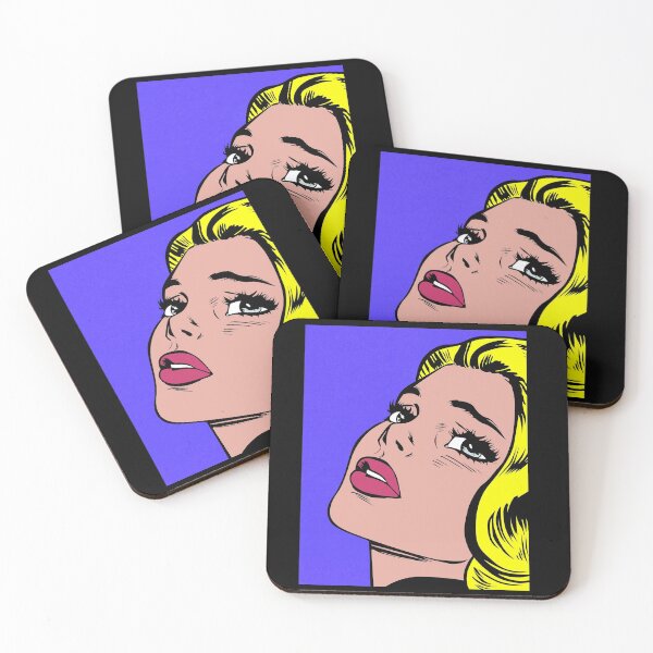 Item preview, blonde girl/ Pop Art Woman Vintage / Comic Girl / pop art woman	/blonde model designed and sold by jamal el annague.