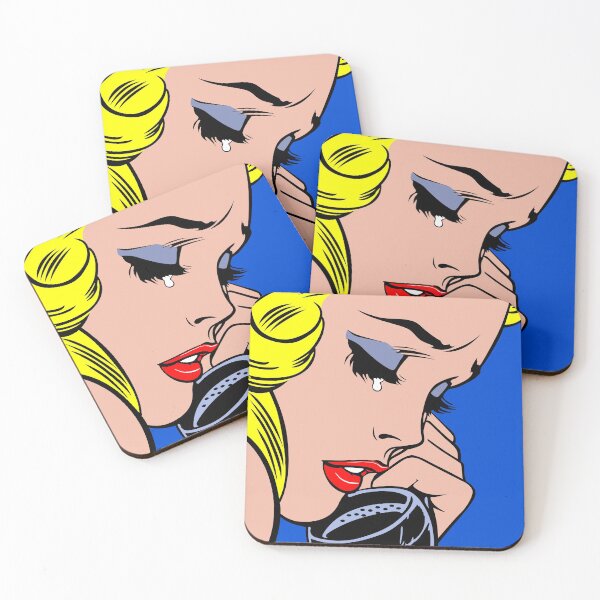 Item preview,  Crying Comic Girl / girl crying on the phone // Pop Art Woman Vintage /  designed and sold by jamal el annague.