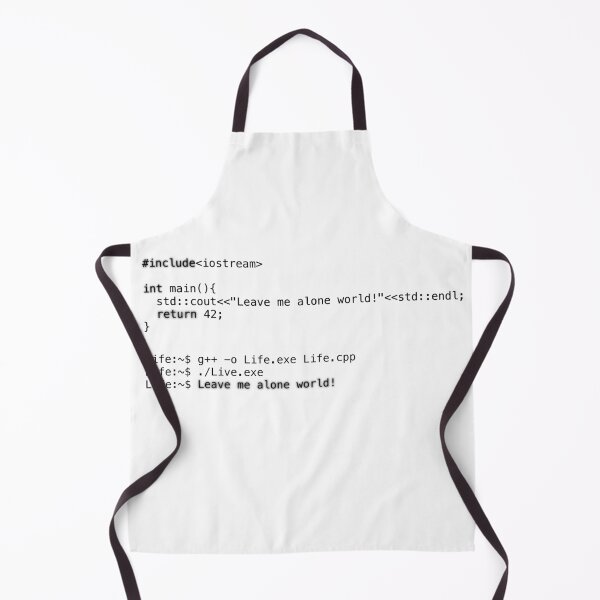Item preview, Programming code "Leave me alone world!" (black) designed and sold by BIXIDEV.