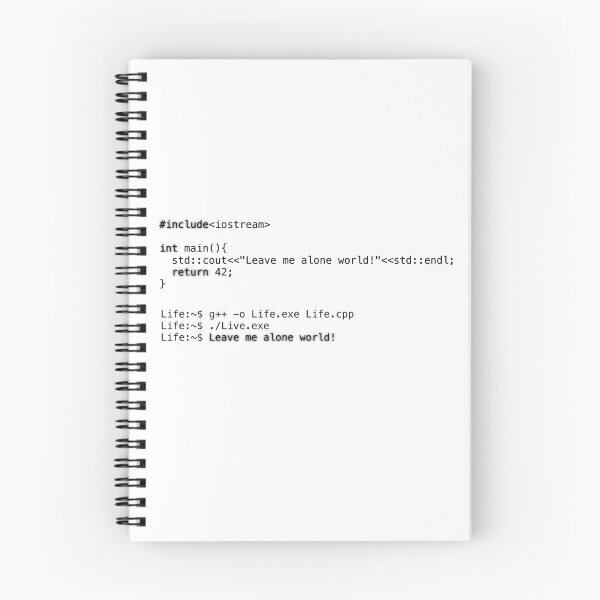 Item preview, Programming code "Leave me alone world!" (black) designed and sold by BIXIDEV.