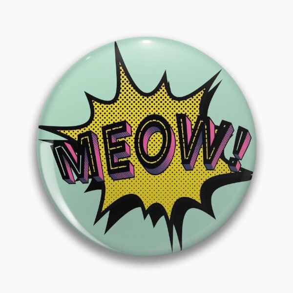 Item preview, Pop art MEOW! - Pink/Green designed and sold by SnarkyDoodles.