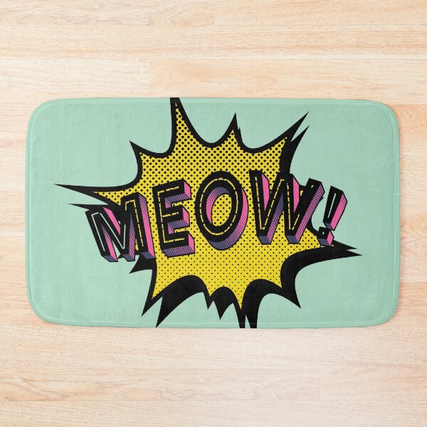 Item preview, Pop art MEOW! - Pink/Green designed and sold by SnarkyDoodles.