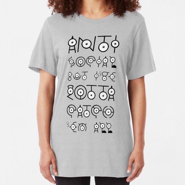 Antisocial Trainer Problems - Unown Variant Slim Fit T-Shirt