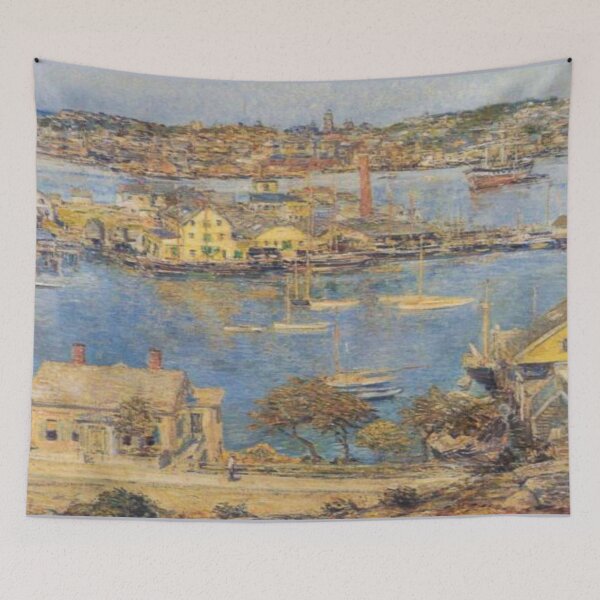 Item preview, Gloucester Harbor 1899 - Hassam Artwork Reproduction designed and sold by molamode.