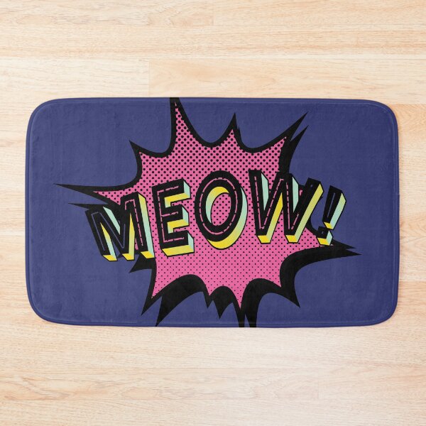 Item preview, Pop art MEOW! - Blue/Pink designed and sold by SnarkyDoodles.