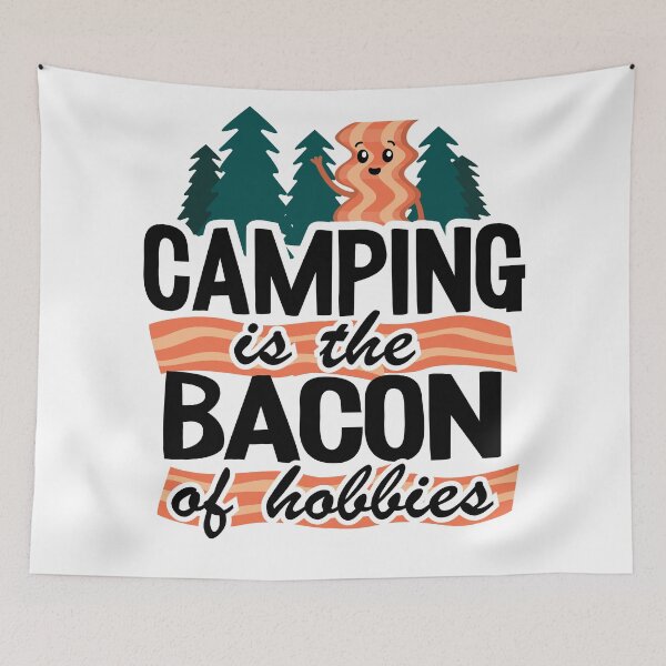 Item preview, Camping Is The Bacon Of Hobbies Funny Outdoor Gift Vintage designed and sold by Stronzi.