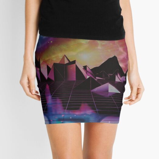 Synthwave adventures Mini Skirt