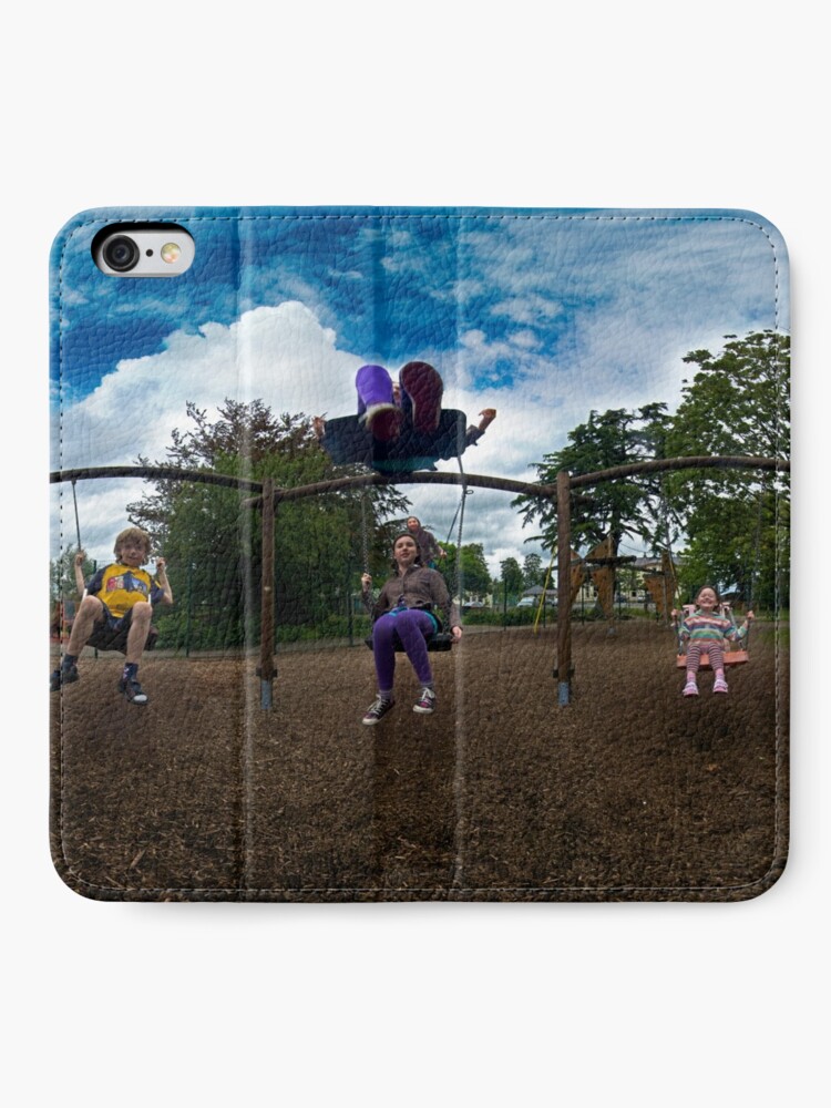 Alternate view of 3 Kids on a Swing iPhone Wallet