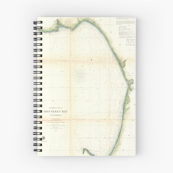 Item preview, Vintage Map of Monterey Bay California (1857) designed and sold by BravuraMedia.