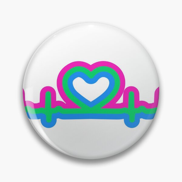 Item preview, Polysexual Pride Heartbeat designed and sold by Heartbeatsalad.