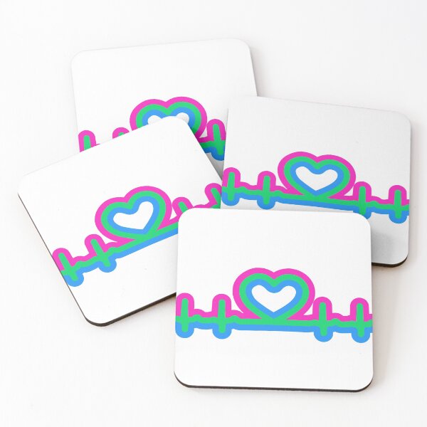 Item preview, Polysexual Pride Heartbeat designed and sold by Heartbeatsalad.