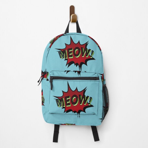 Item preview, Pop art MEOW! - Blood red/Blue designed and sold by SnarkyDoodles.