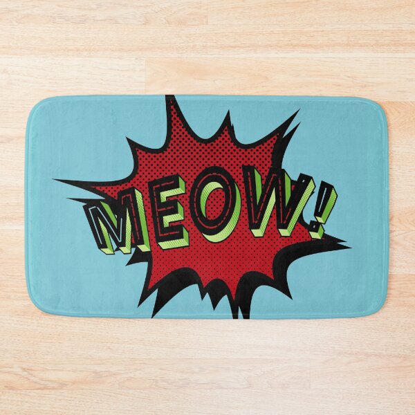 Item preview, Pop art MEOW! - Blood red/Blue designed and sold by SnarkyDoodles.