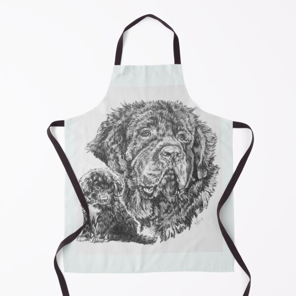 Item preview, Newfoundland and Pup in Graphite designed and sold by BarbBarcikKeith.