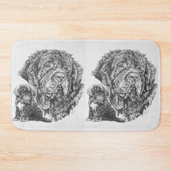 Item preview, Newfoundland and Pup in Graphite designed and sold by BarbBarcikKeith.