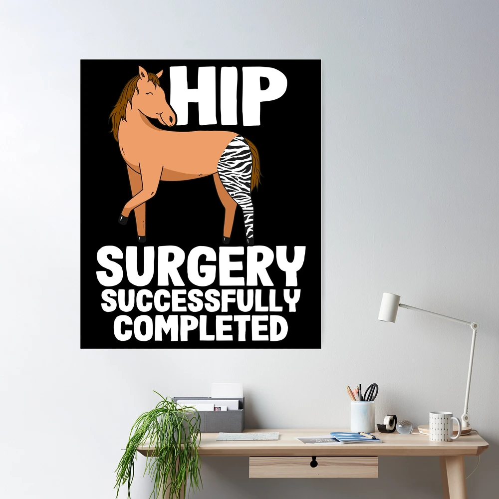 Horse Zebra Hip Surgery Successfully Completed Throw Pillow by