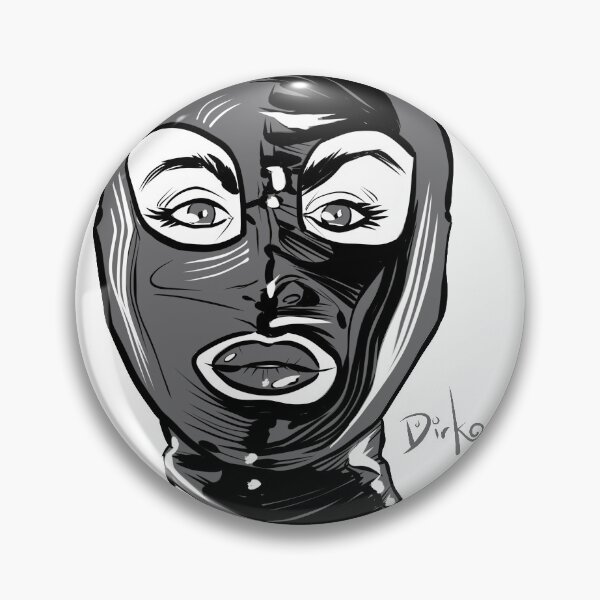 Artikelvorschau, Fetisch Domina mit Latex-Kapuze Illustration von Dirk Hooper entworfen und verkauft von DirkHooper.