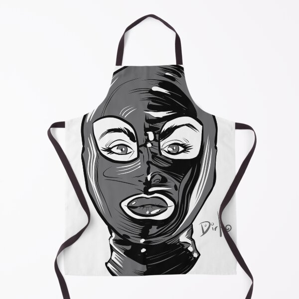 Item preview, Ilustración de dominatrix fetiche con capucha de látex por Dirk Hooper designed and sold by DirkHooper.