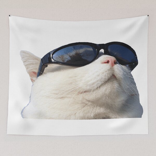 Item preview, funny cat wearing sunglasses, cat with glasses, for cat lovers designed and sold by Elonshop.