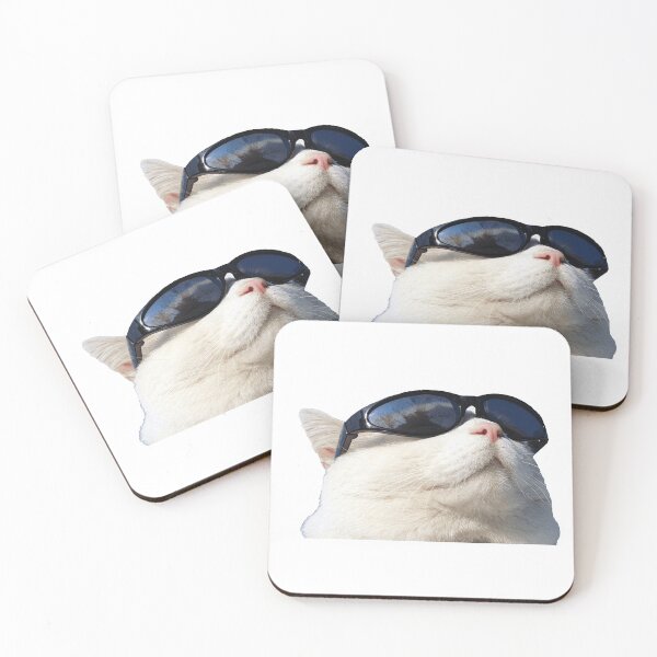Item preview, funny cat wearing sunglasses, cat with glasses, for cat lovers designed and sold by Elonshop.