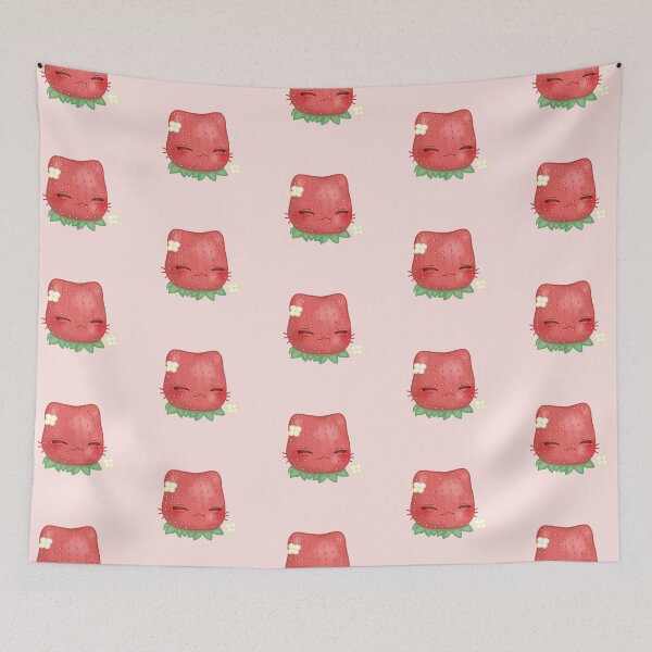 Item preview, Strawberry Cat with Flowers designed and sold by Atelier CM.