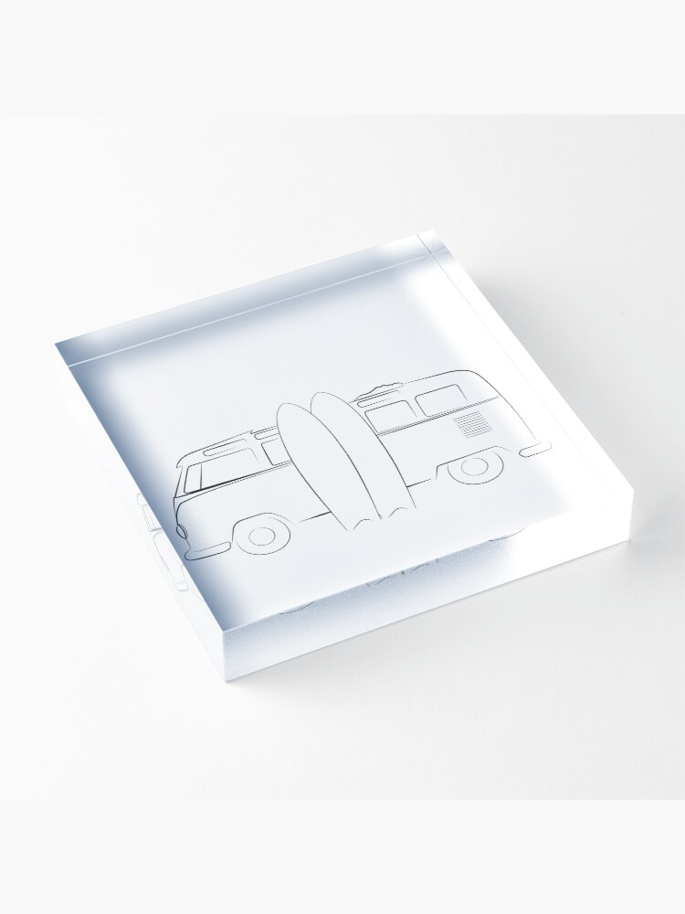 Alternate view of Surfer Vanlife Series Acrylic Block