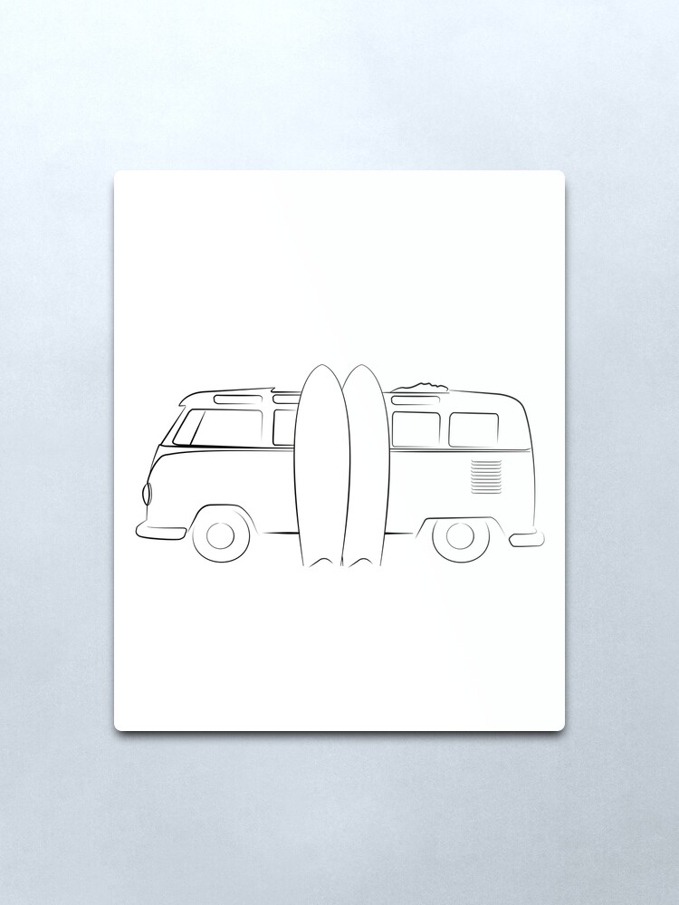 Alternate view of Surfer Vanlife Series Metal Print