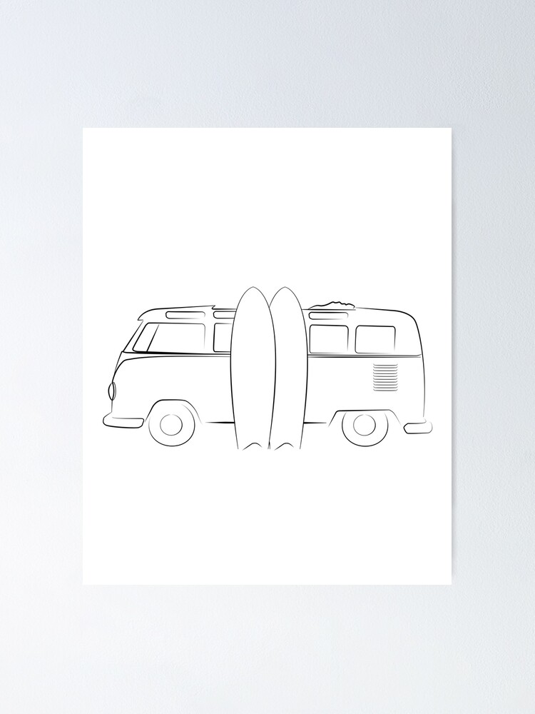 Alternate view of Surfer Vanlife Series Poster