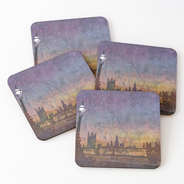 Item preview, Big Ben (clock of Elizabeth Tower) of Houses of Parliament silhouetted on banks of River Thames- London, United Kingdom  designed and sold by rfoxphoto.