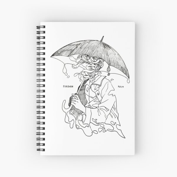 forever rain - mono Spiral Notebook