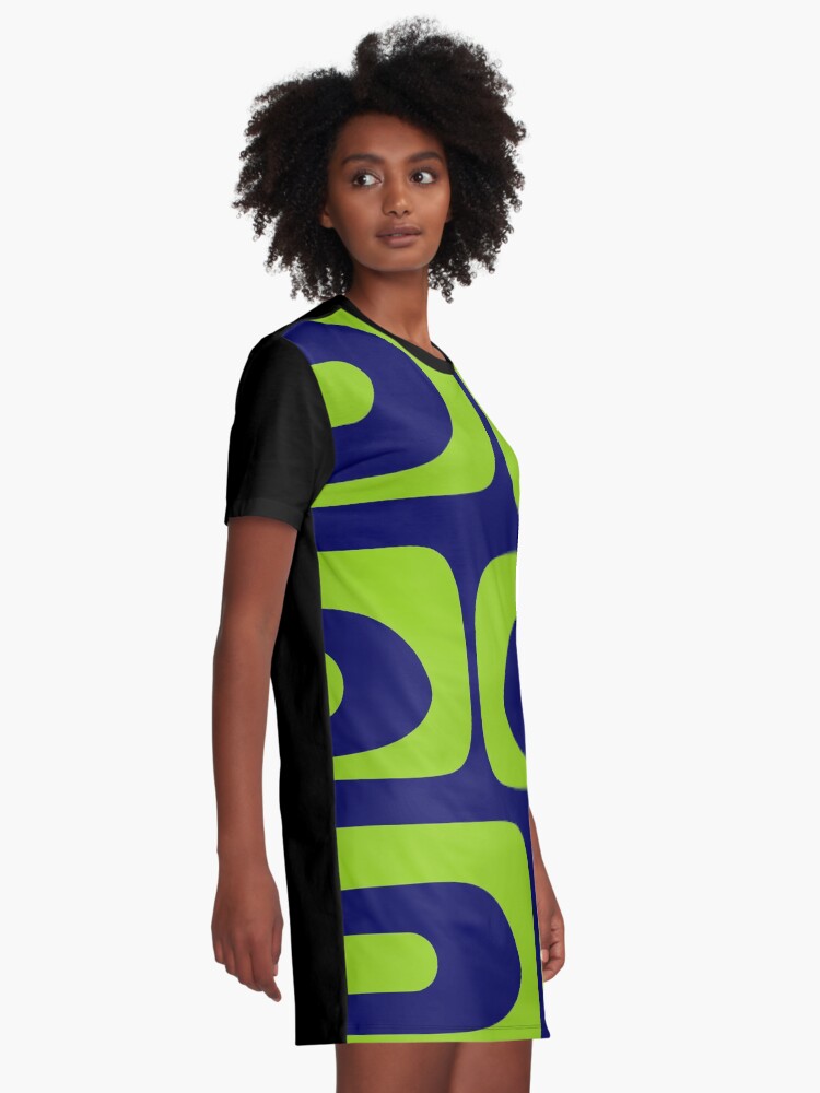 Lime green and navy best sale blue dress