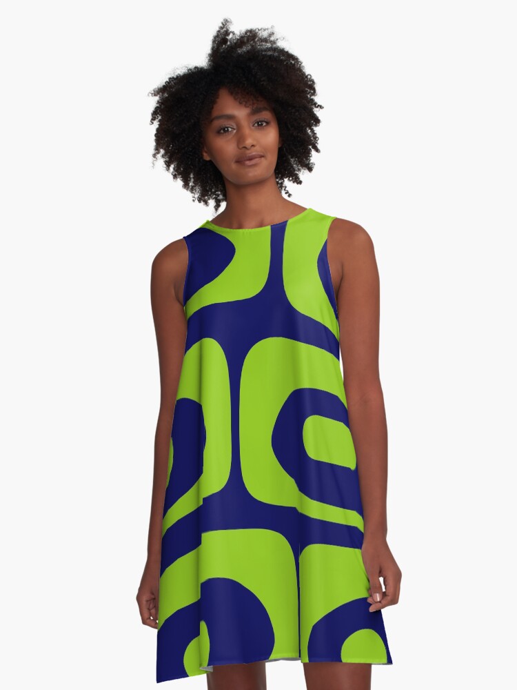 Navy and lime green dress best sale