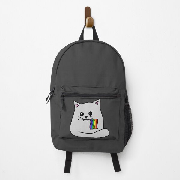 Item preview, rainbow pride flag cat designed and sold by alisadesigns.