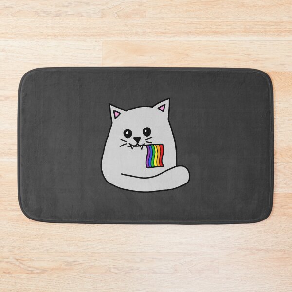 Item preview, rainbow pride flag cat designed and sold by alisadesigns.