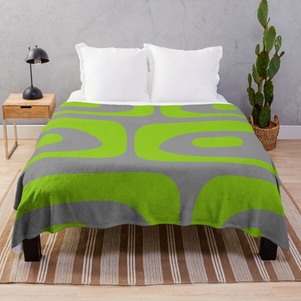 Item preview, Mid Century Modern Piquet Abstract Pattern in Lime Green and Grey designed and sold by kierkegaard.